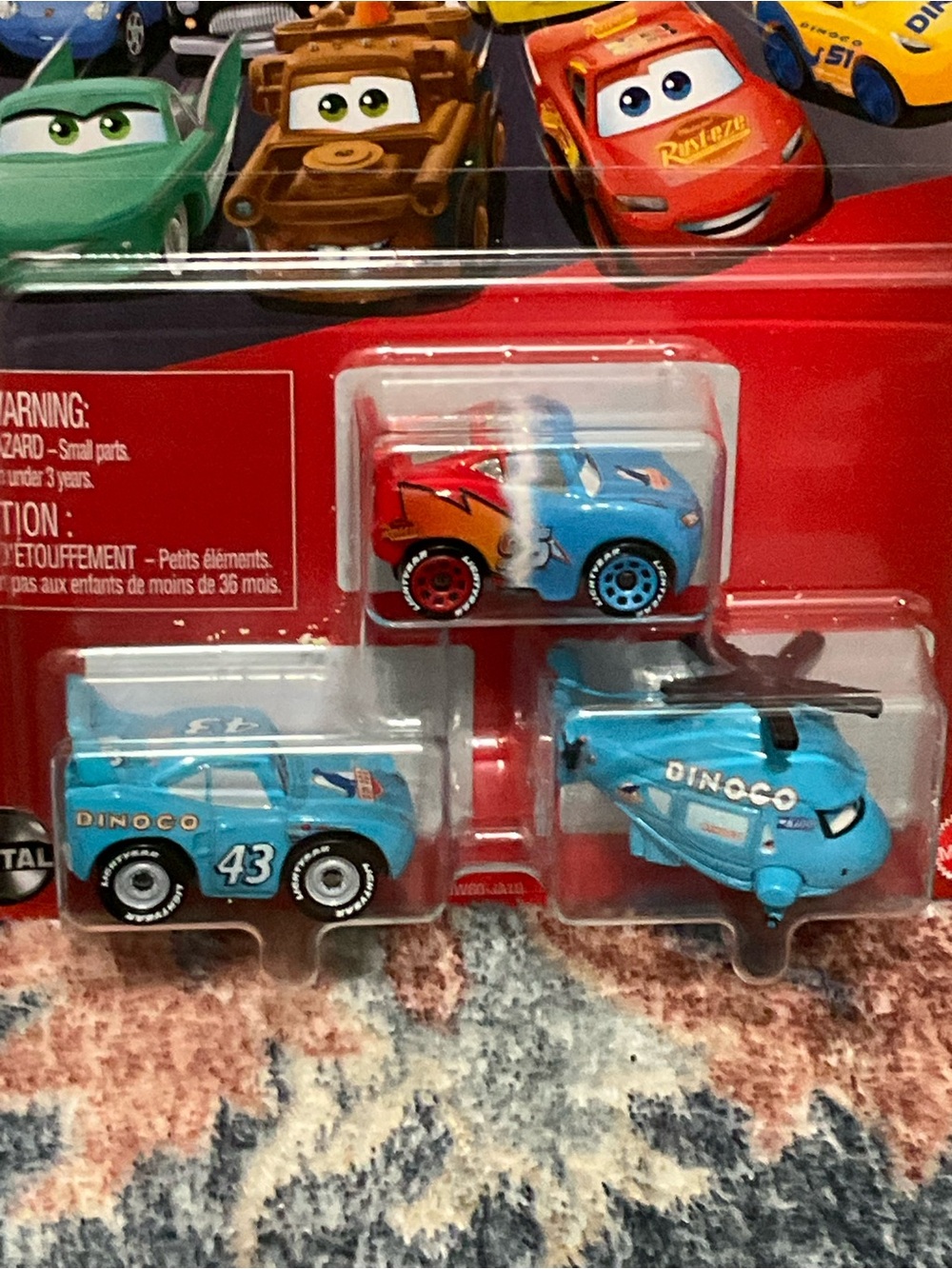 Disney Cars mini  Dinoco Blue Die-Cast Vehicle 3-Pack